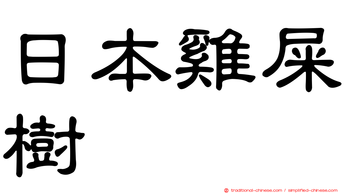 日本雞屎樹