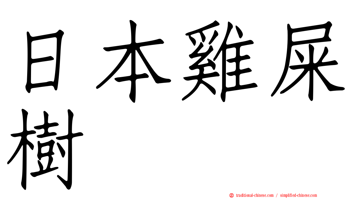 日本雞屎樹