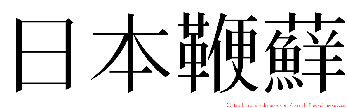 日本鞭蘚 ming font