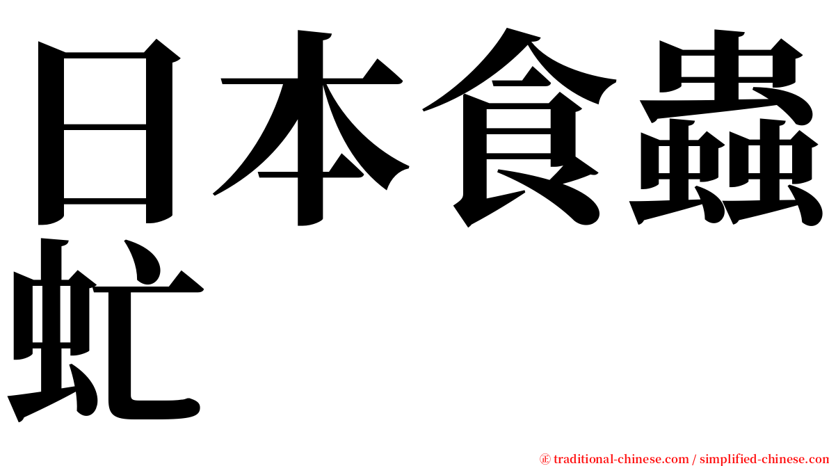 日本食蟲虻 serif font