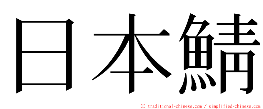 日本鯖 ming font