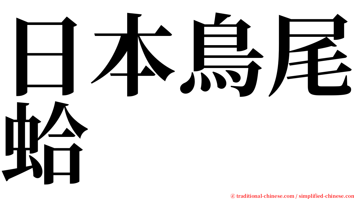 日本鳥尾蛤 serif font