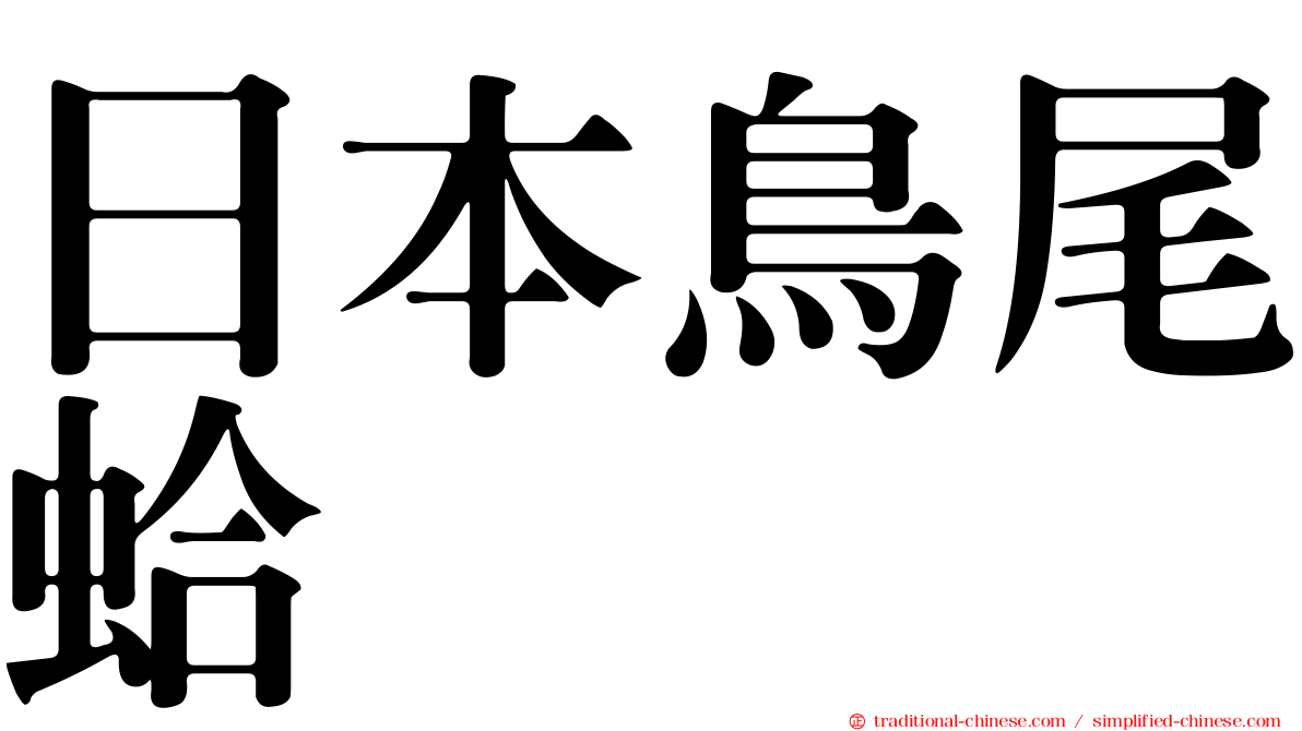 日本鳥尾蛤