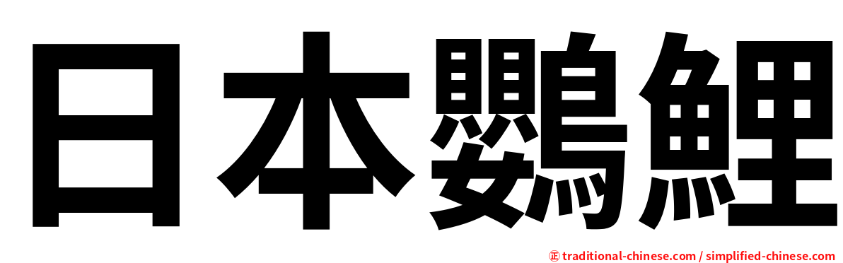 日本鸚鯉