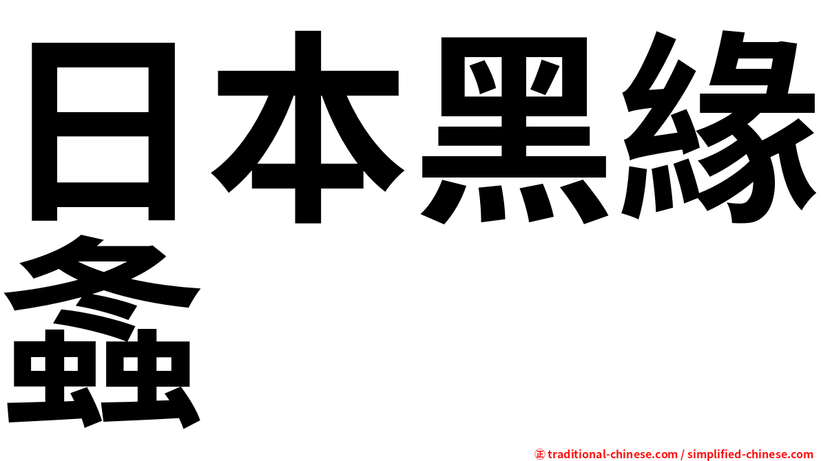 日本黑緣螽