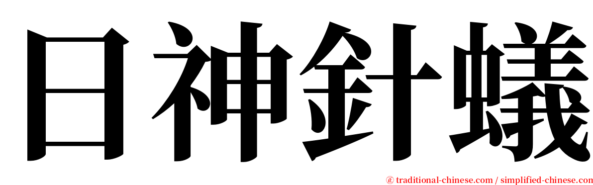 日神針蟻 serif font