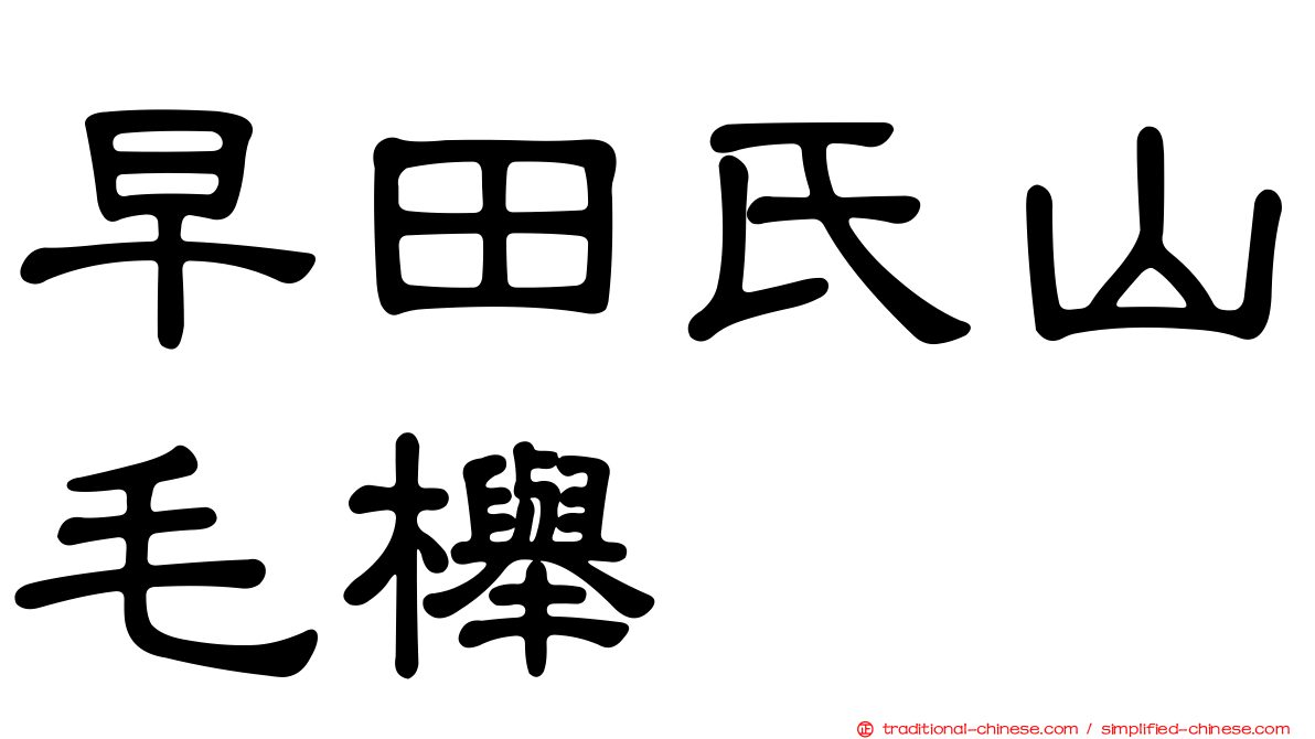 早田氏山毛櫸