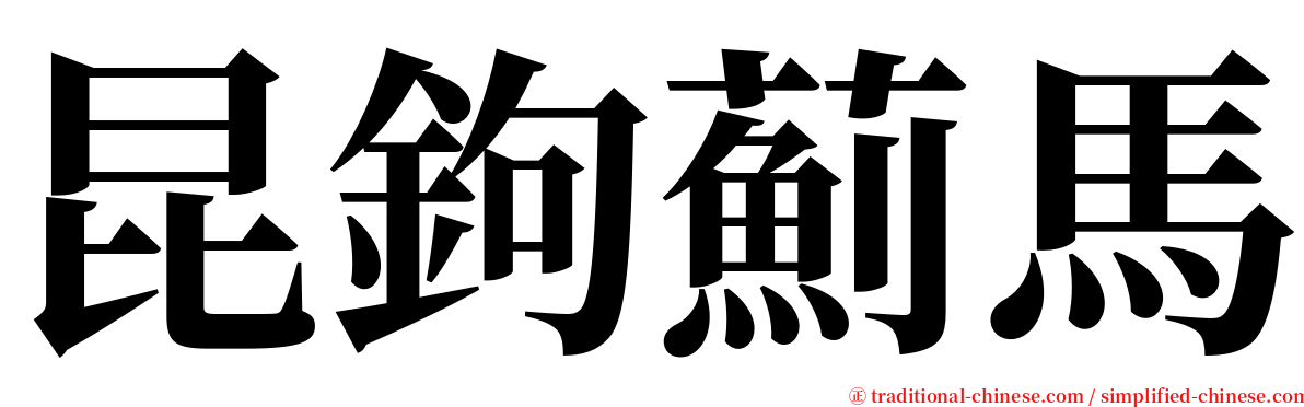 昆鉤薊馬 serif font