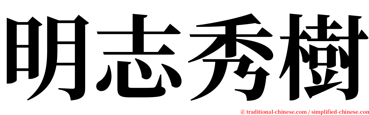 明志秀樹 serif font