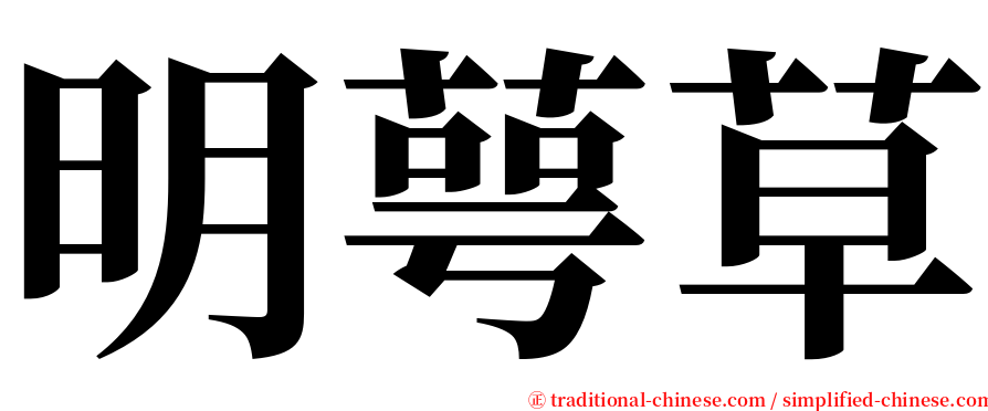 明萼草 serif font