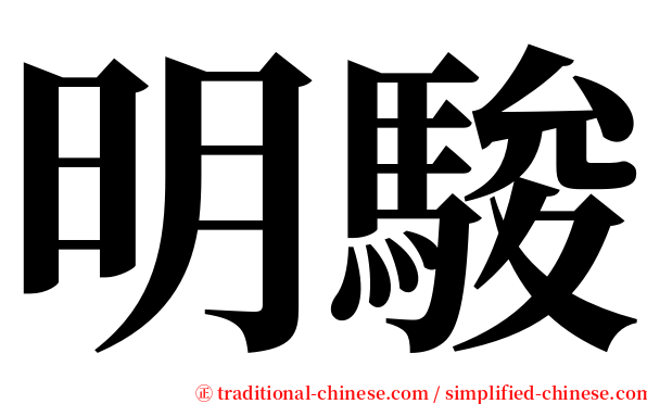 明駿 serif font