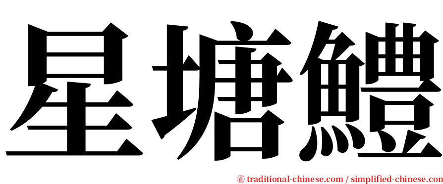 星塘鱧 serif font