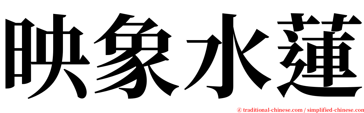 映象水蓮 serif font