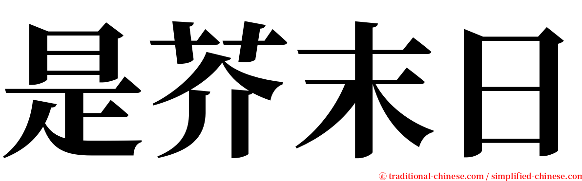 是芥末日 serif font