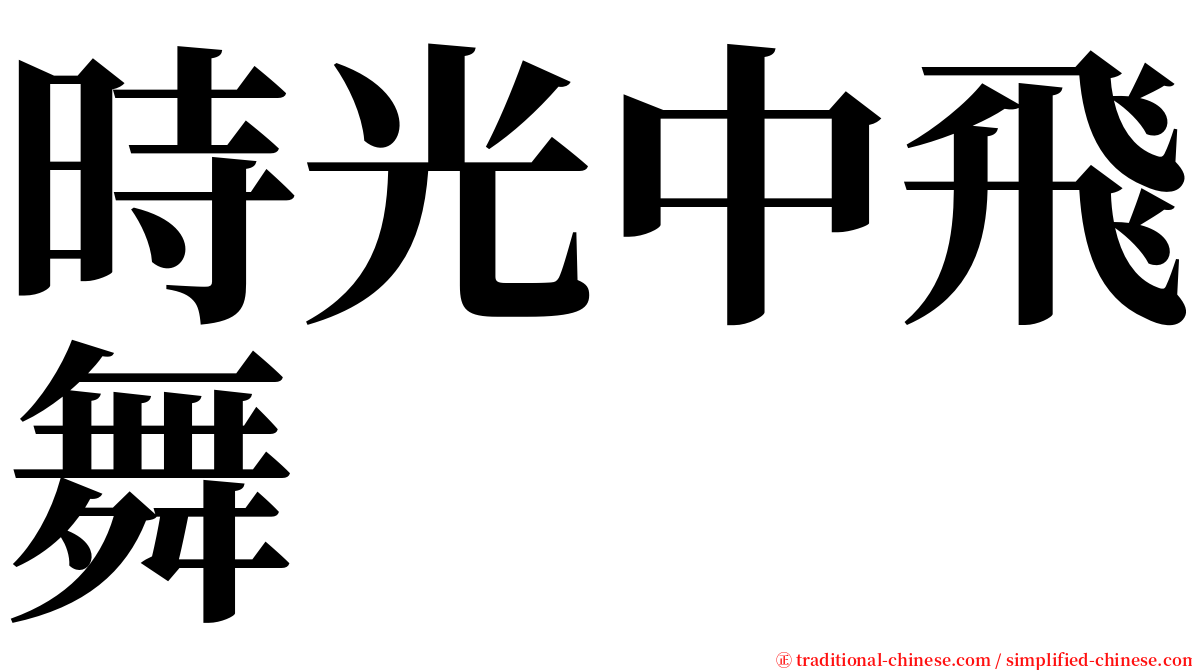 時光中飛舞 serif font