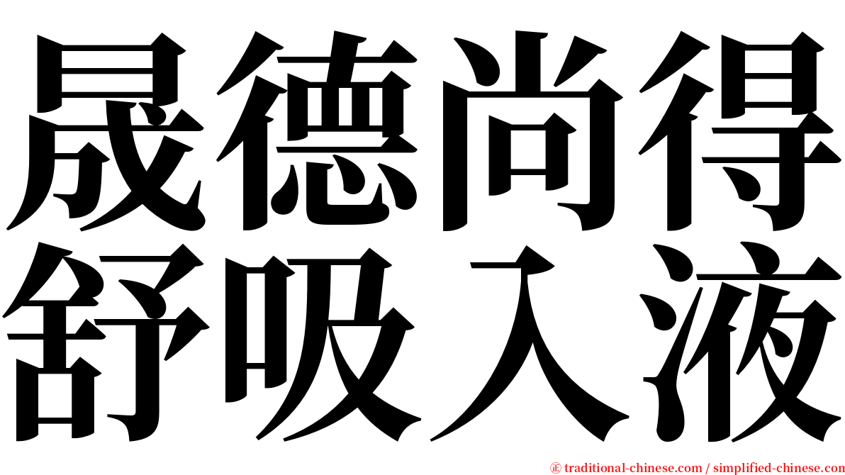 晟德尚得舒吸入液 serif font