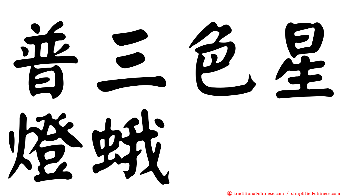 普三色星燈蛾