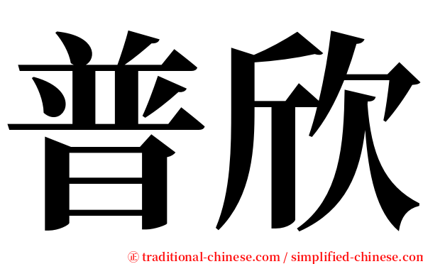 普欣 serif font