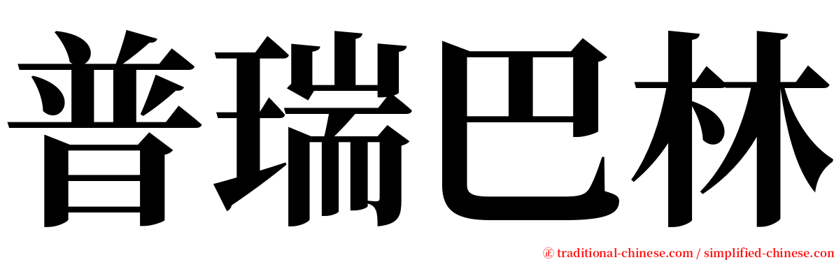 普瑞巴林 serif font