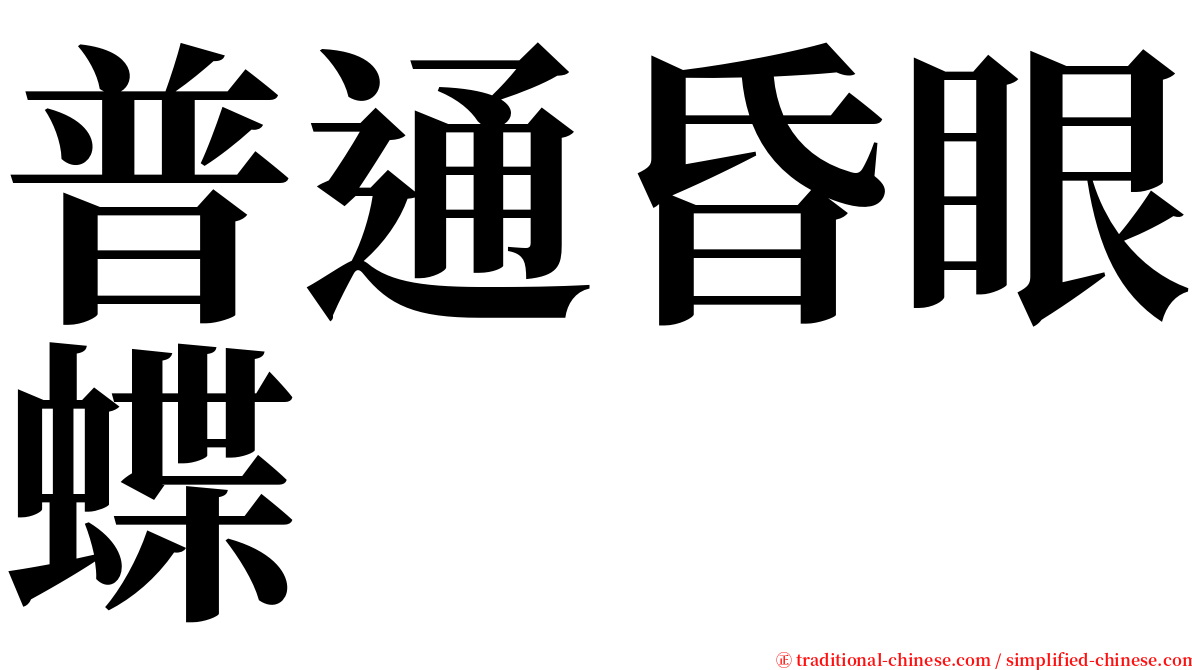 普通昏眼蝶 serif font