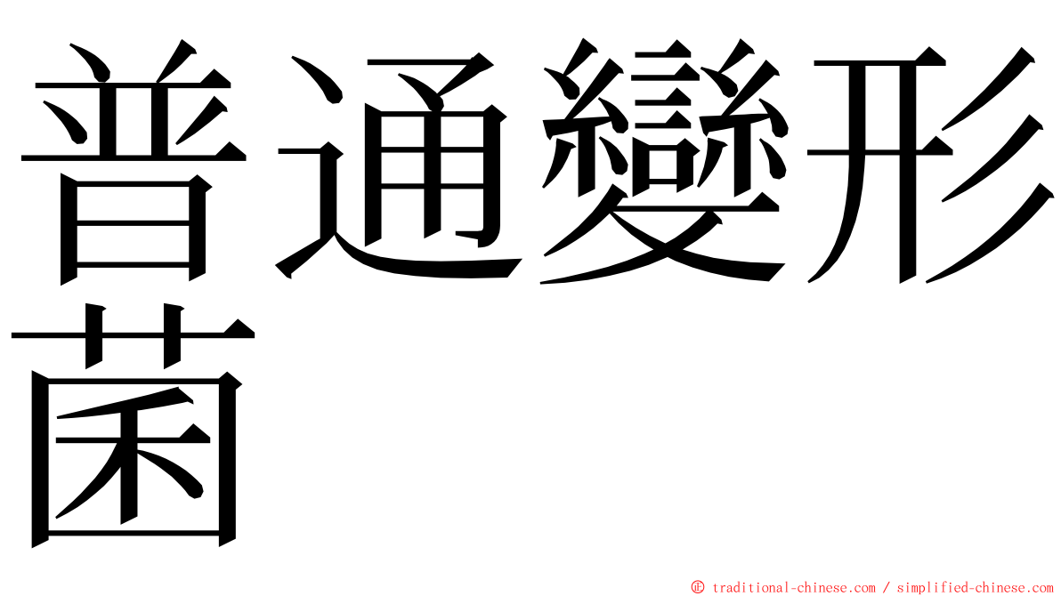 普通變形菌 ming font