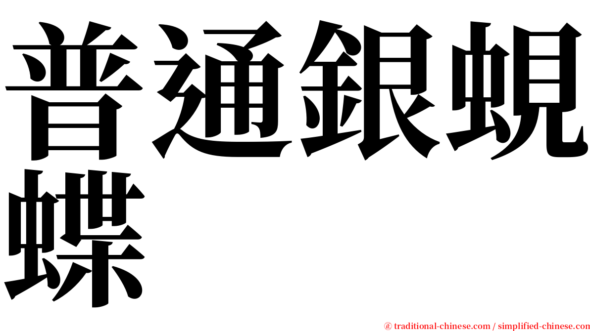 普通銀蜆蝶 serif font