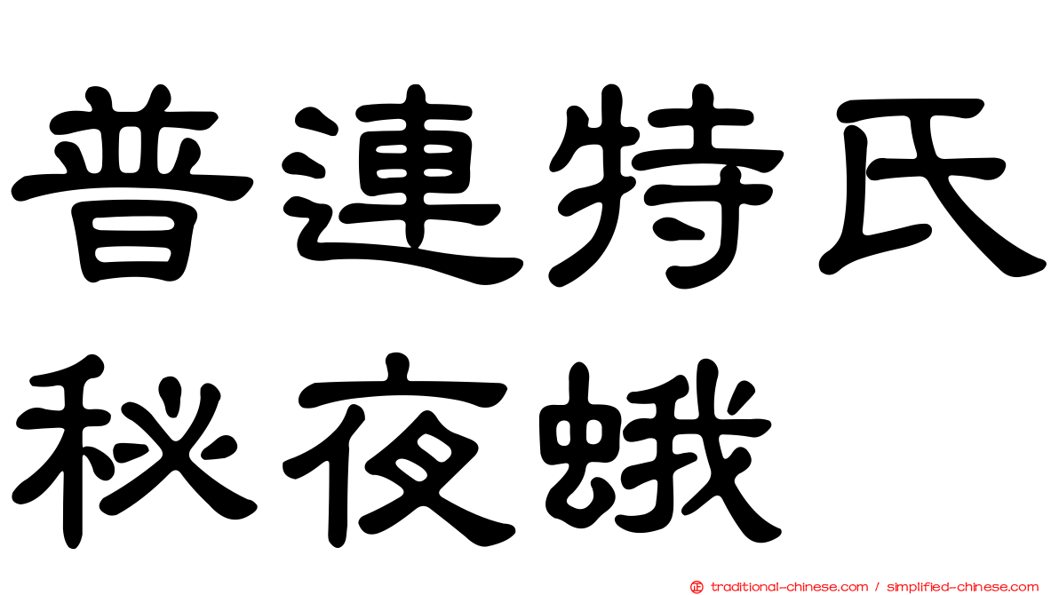 普連特氏秘夜蛾