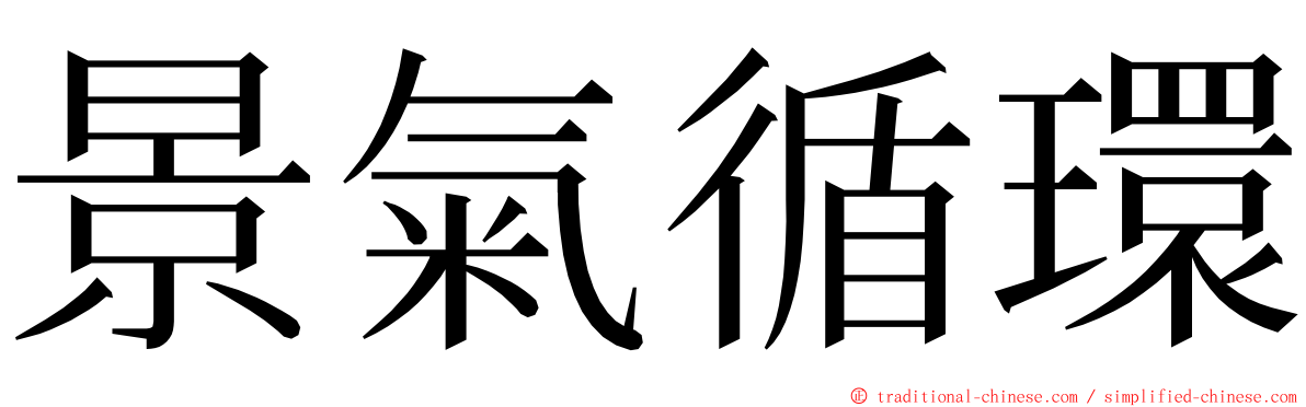 景氣循環 ming font