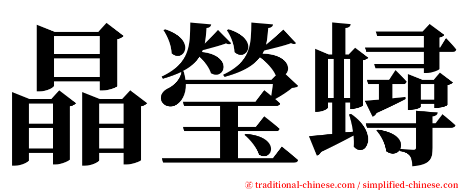晶瑩蟳 serif font