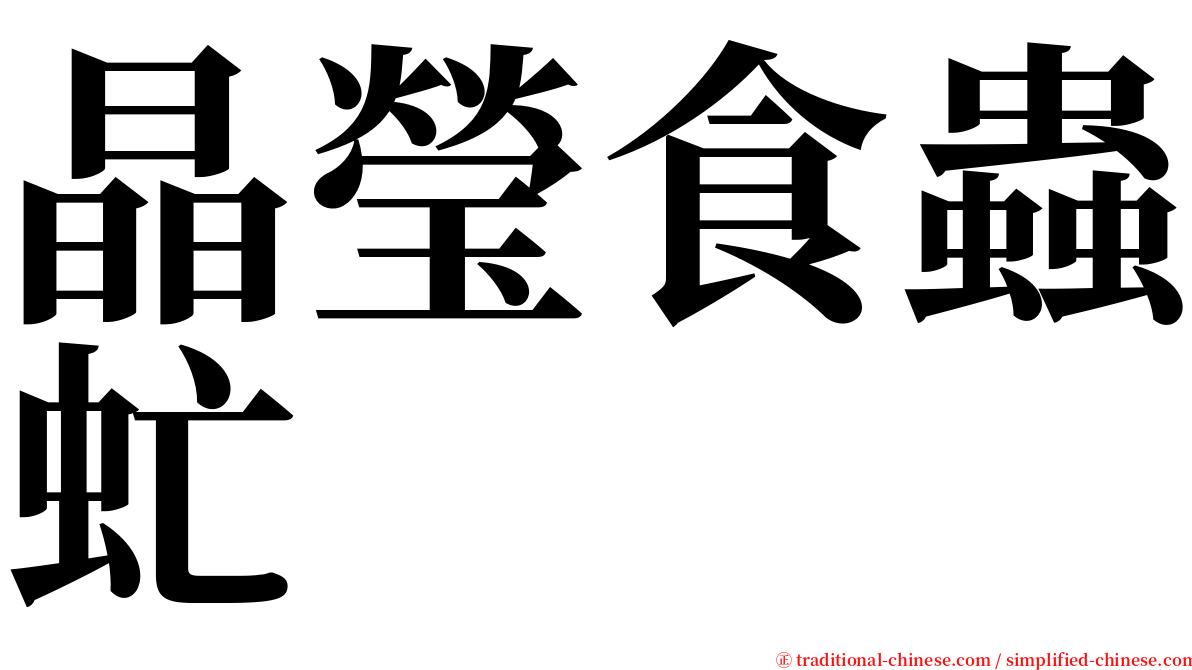 晶瑩食蟲虻 serif font