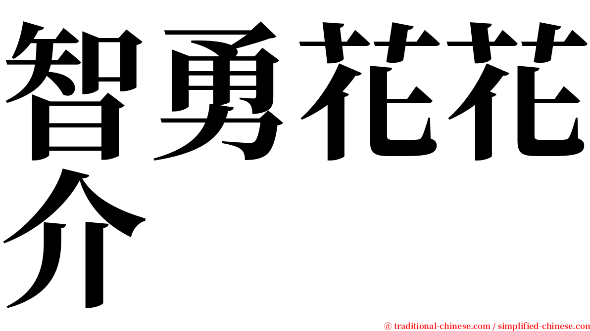 智勇花花介 serif font