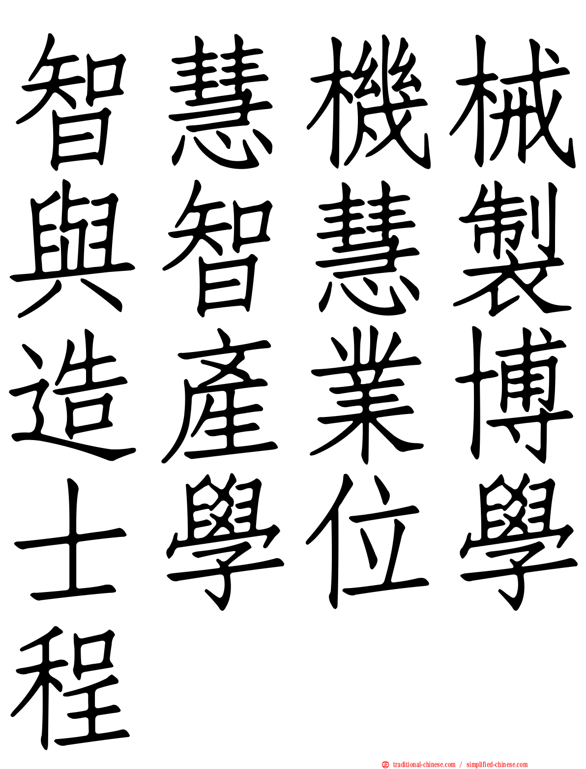 智慧機械與智慧製造產業博士學位學程