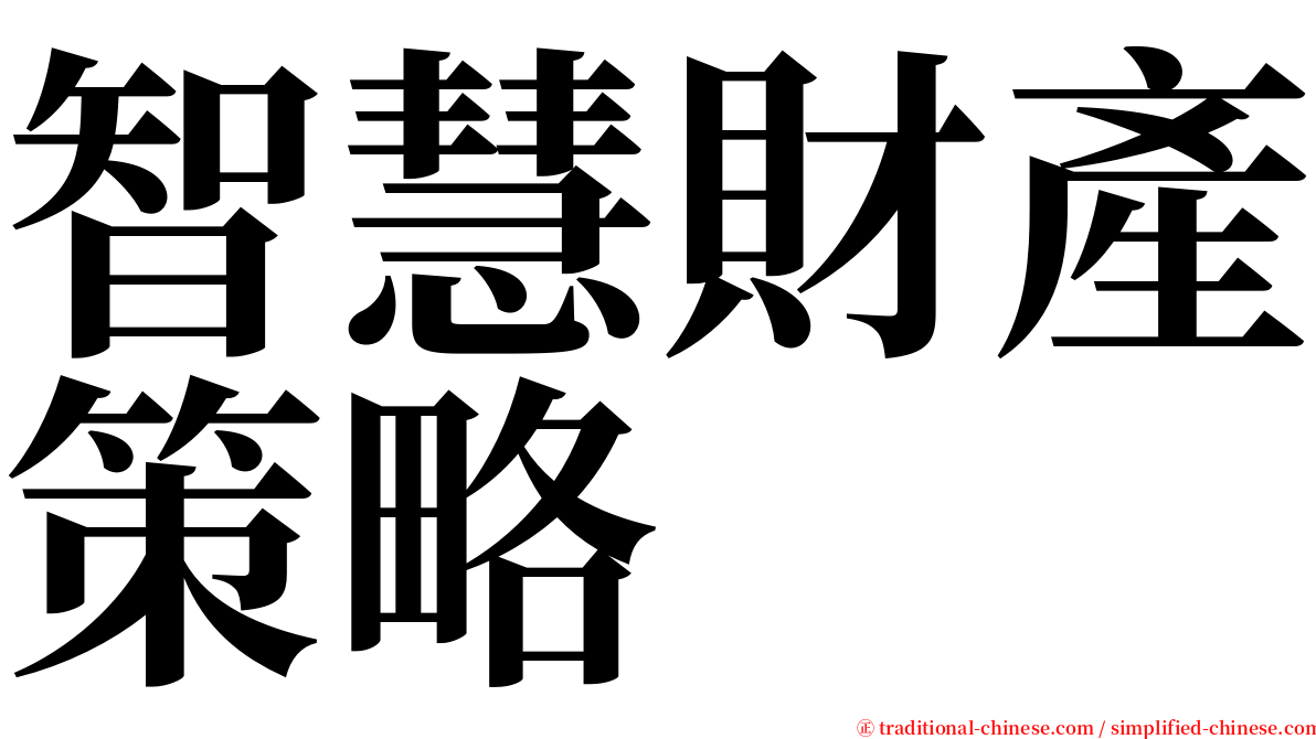 智慧財產策略 serif font