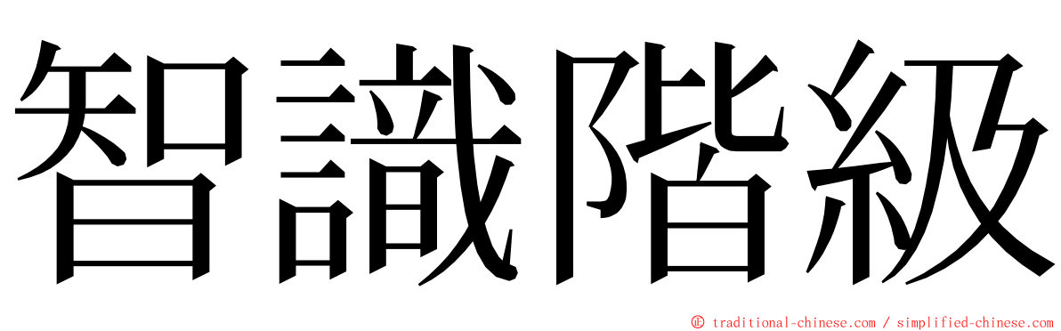 智識階級 ming font