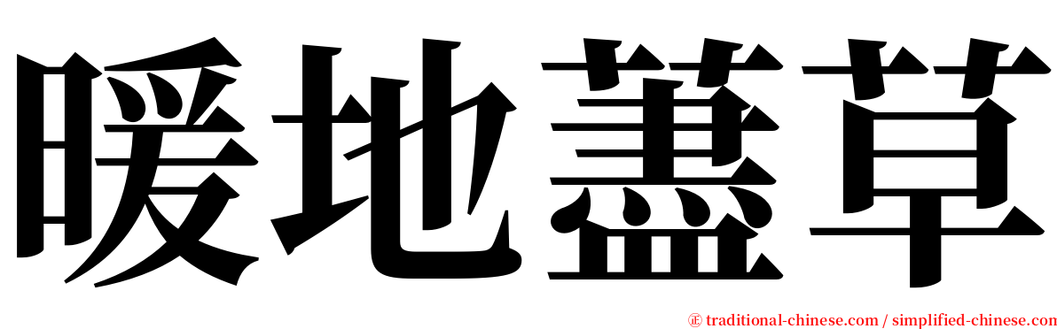 暖地藎草 serif font