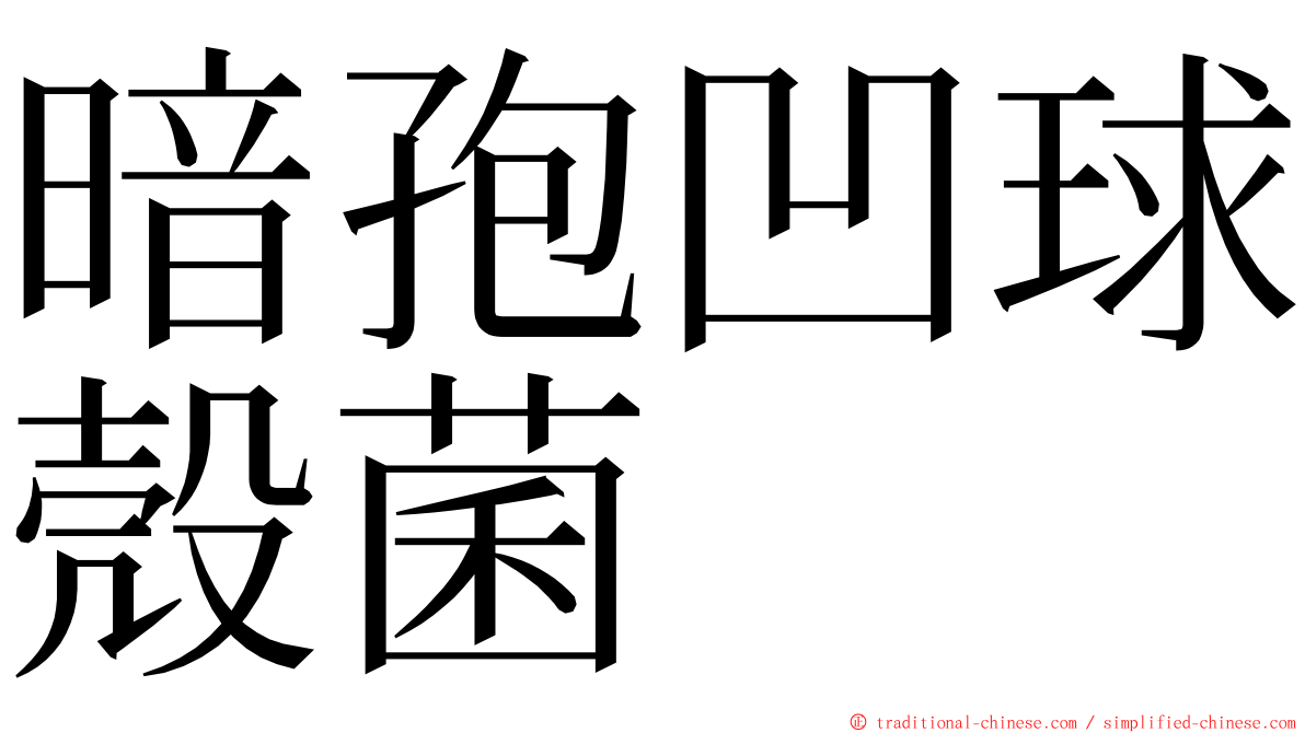 暗孢凹球殼菌 ming font