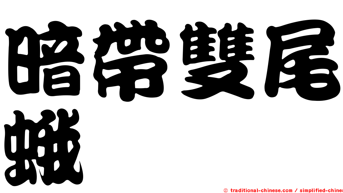 暗帶雙尾蛾