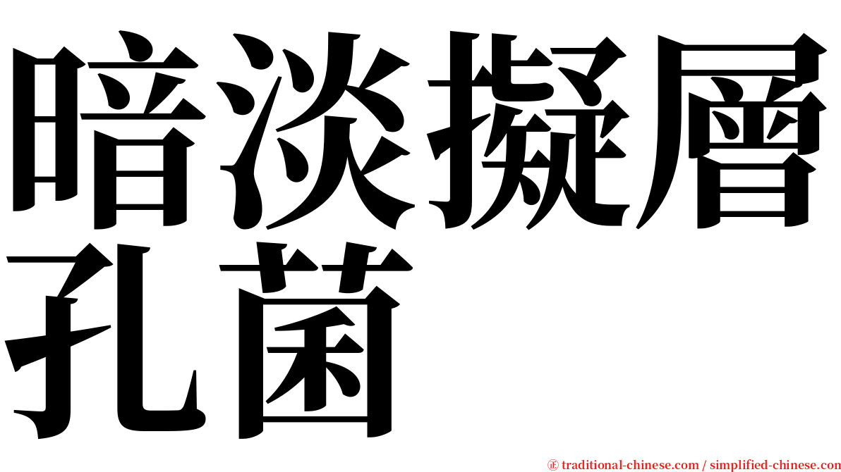 暗淡擬層孔菌 serif font