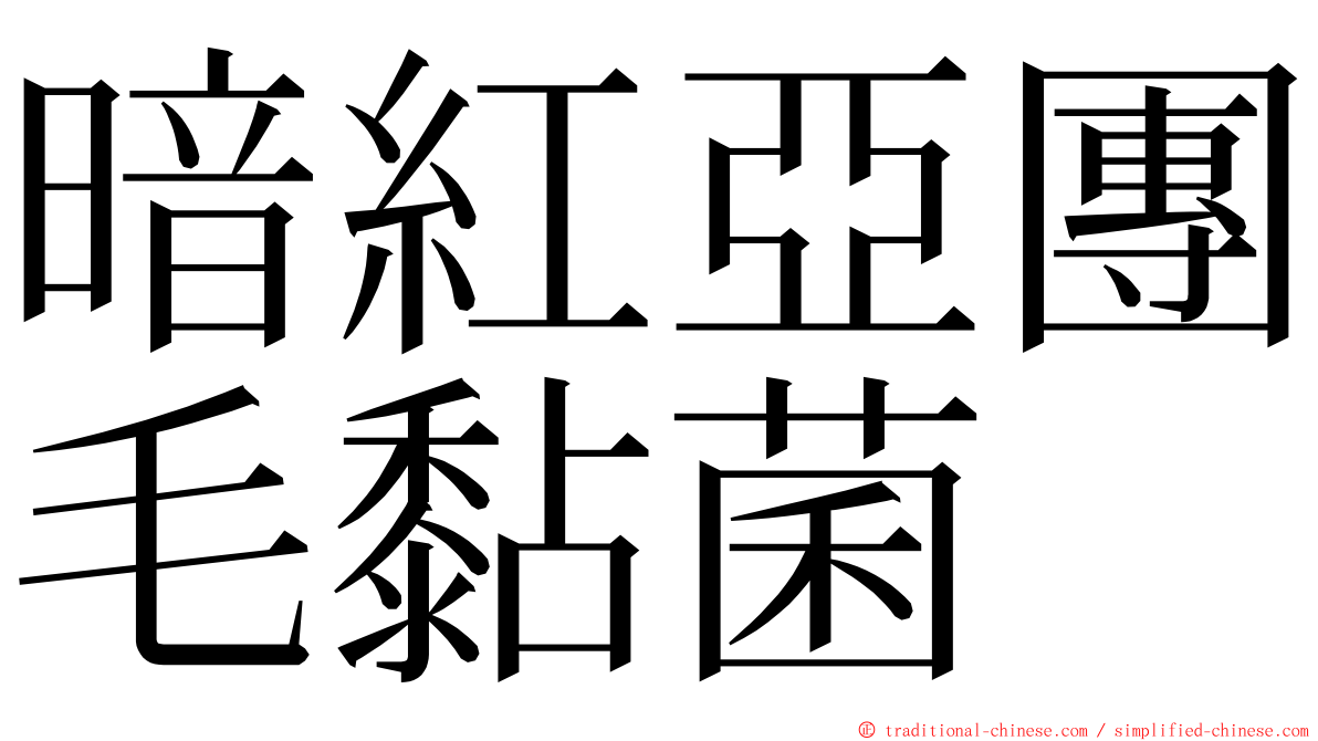 暗紅亞團毛黏菌 ming font