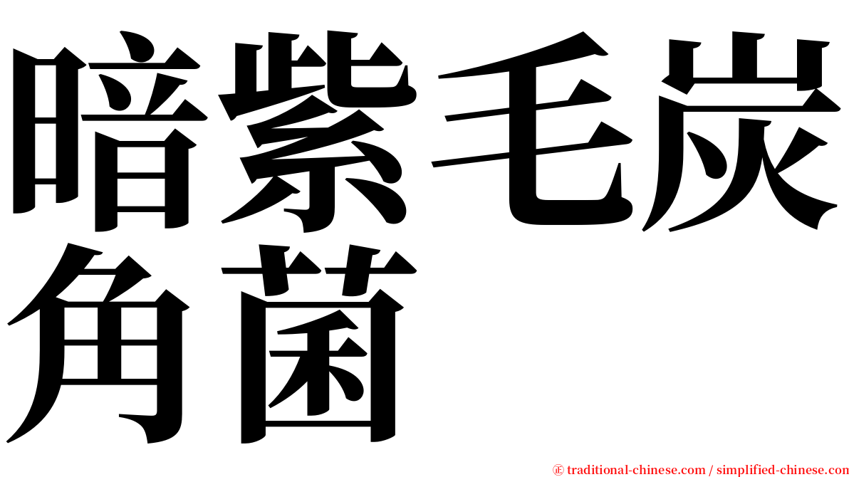 暗紫毛炭角菌 serif font