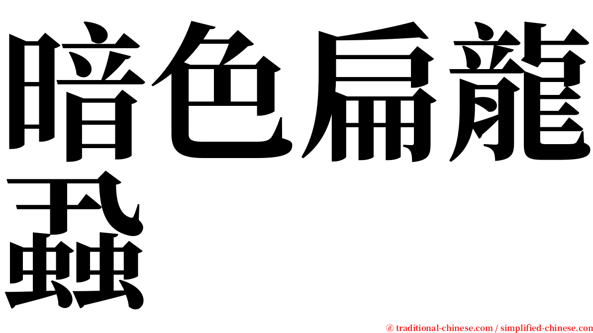 暗色扁龍蝨 serif font