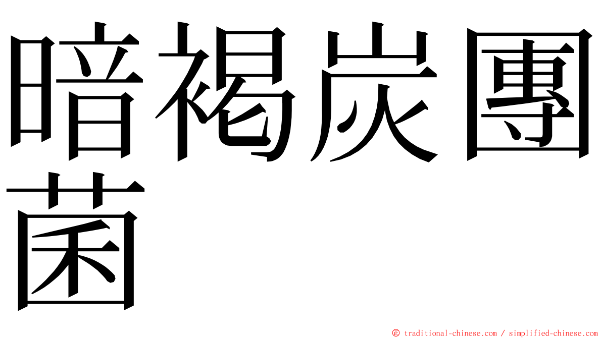 暗褐炭團菌 ming font