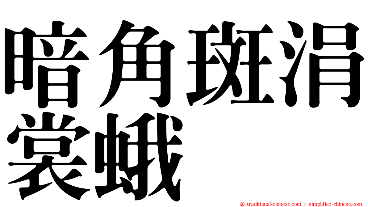 暗角斑涓裳蛾
