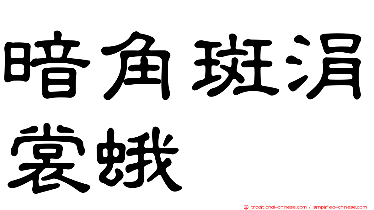 暗角斑涓裳蛾
