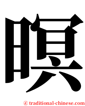 暝 serif font