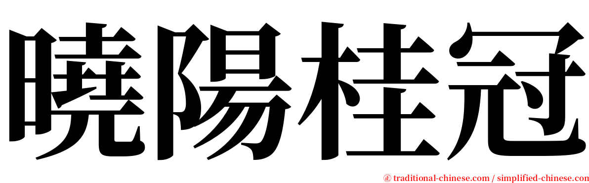 曉陽桂冠 serif font