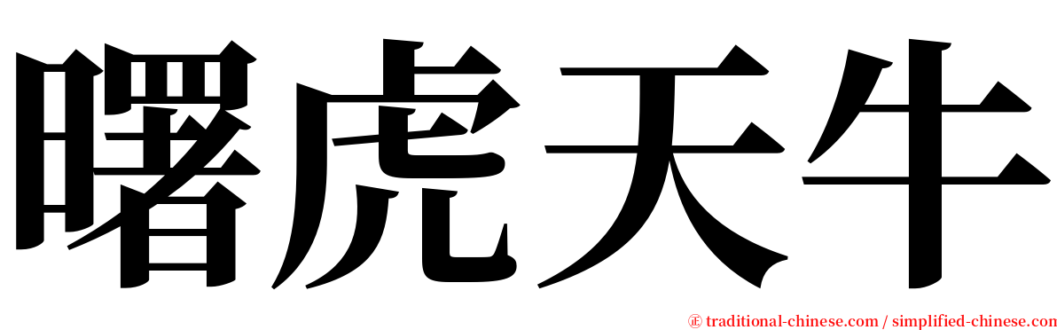 曙虎天牛 serif font