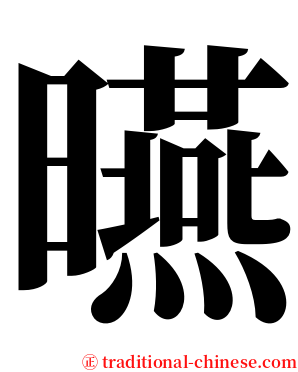 曣 serif font