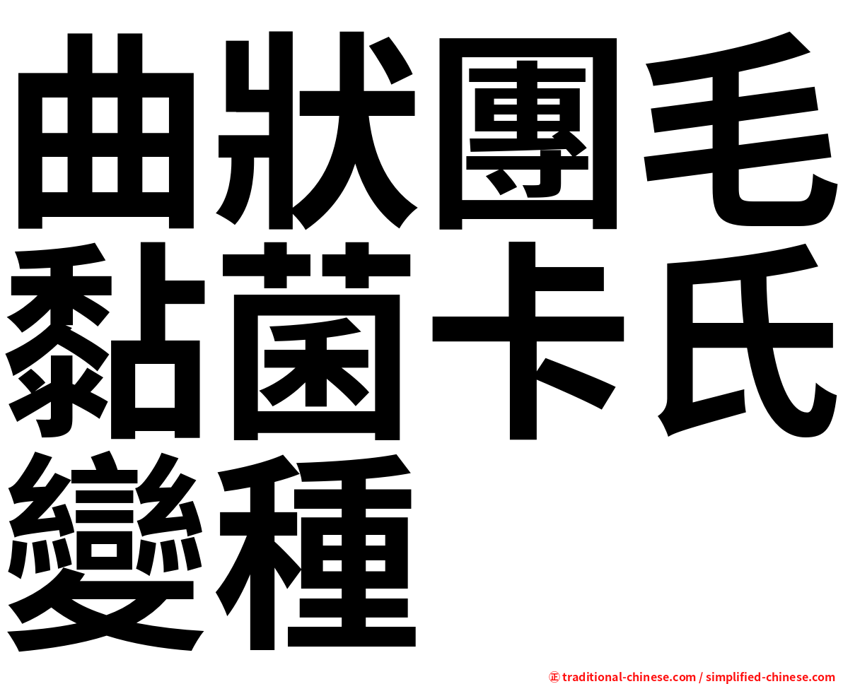 曲狀團毛黏菌卡氏變種