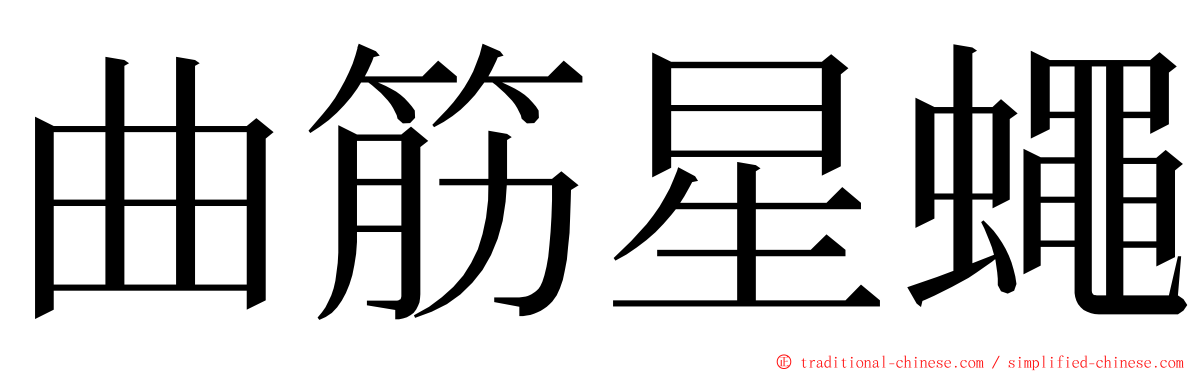 曲筋星蠅 ming font